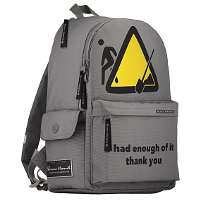 Рюкзак BrunoVisconti®
молодежный
серый 
«С МЕНЯ ХВАТИТ»
Арт. 12-003-150/05