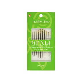 ИГЛЫ ШВЕЙНЫЕ РУЧНЫЕ. С ЗАКРУГЛЕННЫМ КОНЧИКОМ. ДЛЯ ТРИКОТАЖА. АССОРТИ. 10 ШТ. 
Арт. 2-692