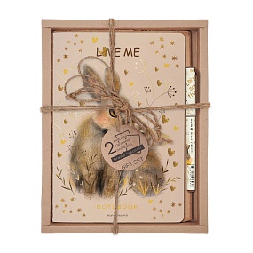 НАБОР ПОДАРОЧНЫЙ "Love me.Зайки" (ДВЕ ТЕТРАДИ BV И РУЧКА)
Арт. 7-40-001/221-3
