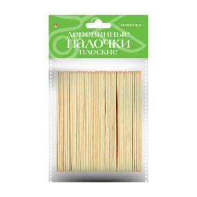 ДЕРЕВЯННЫЕ ПАЛОЧКИ ПЛОСКИЕ  12,5 СМ, 50 ШТ
Арт. 2-740/08