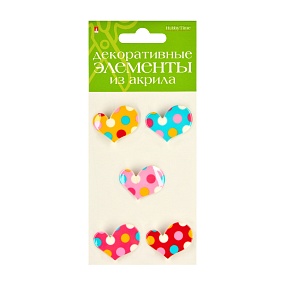 ДЕКОРАТИВНЫЕ ЭЛЕМЕНТЫ ИЗ АКРИЛА НАБОР №3 "СЕРДЕЧКИ"
Арт. 2-336/03