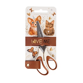 НОЖНИЦЫ ДЕТСКИЕ, "LOVE ME" 14.2 см. (эргономичные ручки) 
Арт. 60-0029/04