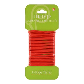 ШНУР ДЕКОРАТИВНЫЙ ВОЩЁНЫЙ, Ø 1,5 ММ, 4 М, КРАСНЫЙ
Арт. 2-154/05