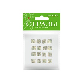 НАБОР САМОКЛЕЯЩИХСЯ СТРАЗ №98 "КВАДРАТЫ", 14 ММ, 4 ЦВ.
Арт. 2-344/07