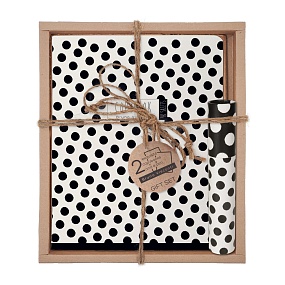 Набор подарочный "BLACK&WHITE. Горошек" (две тетради и ручка в тубе)
Арт. 7-48-1210-3/2