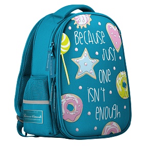 Рюкзак BrunoVisconti®
облегченная капсула
бирюзовый  с эргономичной спинкой
«СЛАДКОЕ НАСТРОЕНИЕ»
Арт. 12-001-165/09