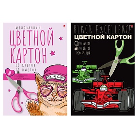 Набор цветного картона Альт® да
А4 (200 х 290 мм), 10 листов, 10 цветов 
BLACK EXELLNCE. EASY 2 вида
Арт. 82697