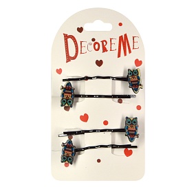 ЗАКОЛКА ДЛЯ ВОЛОС 5 СМ, 4 ШТ,  2 ЦВЕТА
Арт. 2-719/25