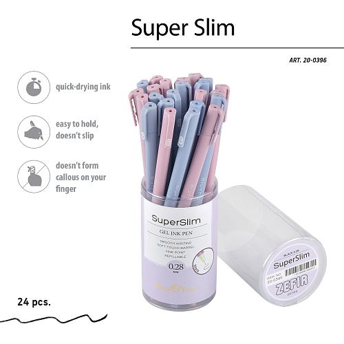 Ручка гелевая BrunoVisconti®
"SUPER SLIM. Zefir" черная
0.28 мм
Арт. 20-0396: фото #11