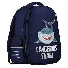 РЮКЗАК-КАПСУЛА СИНИЙ  С ЭРГОНОМИЧНОЙ СПИНКОЙ "DANGEROUS SHARK" 
Арт. 12-009-091/02