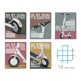 Тетрадь школьная 18 листов Альт®
А5 (165 х 203 мм)
"САМОКАТ" 18 л., клетка
Арт. 7-18-1115/1
обложка в ассортименте