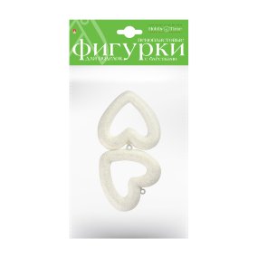 ПЕНОПЛАСТОВЫЕ ФИГУРКИ. СЕРДЦА С ГЛИТТЕРОМ.  80 ММ, 2 ШТ. 
Арт. 2-803/01