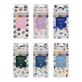 Карандаши BrunoVisconti®
цветные, 12 цветов 
HappyColor
Арт. 30-0046
упаковка в ассортименте