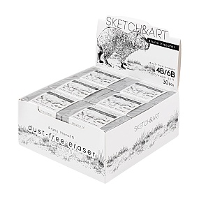 Ластик BrunoVisconti®
художественный,  (55х38 мм)
"Sketch&Art" 4B/6B, серый
Арт. 42-0087