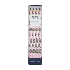 НАБОР ИЗ 4-Х КАРАНДАШЕЙ ЧЕРНОГРАФИТОВЫХ "HappyGraphix Jumbo. Кофемания. Горячий шоколад" 4В, 3.5 MM
Арт. 21-0062/18-4