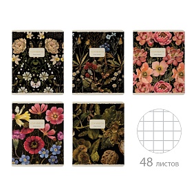 Тетрадь общая BrunoVisconti®
А5 (165 х 203 мм)
"FLORA.BLACK NIGHT" 48 л., клетка
Арт. 7-48-1392
обложка в ассортименте