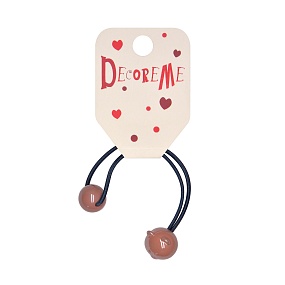 РЕЗИНКА ДЛЯ ВОЛОС "УШКИ НА МАКУШКЕ" 1 ШТ, 5 ЦВЕТОВ 
Арт. 2-712/176