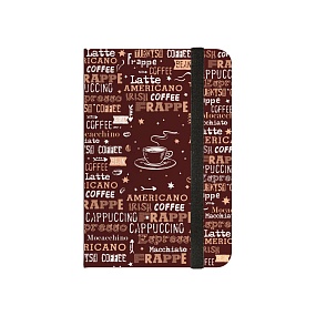 ЗАПИСНАЯ КНИЖКА "MEGAPOLIS JOURNAL" А6, 100 Л.  НА РЕЗИНКЕ "COFFEE TIME, ЛАТТЕ", В ТОЧКУ
Арт. 3-478/10