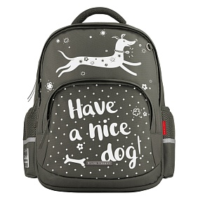 Рюкзак BrunoVisconti®
классический 
темно-серый с эргономичной спинкой
«СЧАСТЛИВАЯ СОБАКА»
Арт. 12-002-138/06