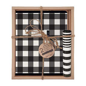 Набор подарочный "BLACK&WHITE. Клетка" (две тетради и ручка в тубе)
Арт. 7-48-1210-3/4