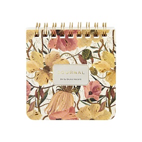 "POCKET JOURNAL" 90 х 90 мм, 60 Л,  НА ГРЕБНЕ  "Цветочная страсть"
Арт. 3-649/08
