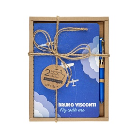 НАБОР ПОДАРОЧНЫЙ "FLY WITH ME" (ДВЕ ТЕТРАДИ BV И РУЧКА)
Арт. 7-40-001/45-3