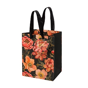 Пакет бумажный упаковочный подарочный BrunoVisconti®
 (180 х 230 х 100 мм)
"FLORA.PINK BLOSSOM"
Арт. 2-851/14