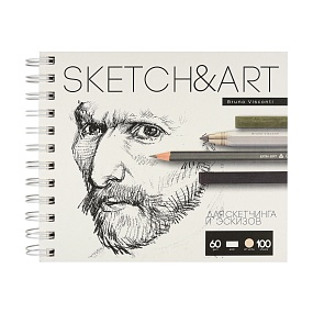 Sketchbook BrunoVisconti® для скетчинга
180х155  мм, 100  л., 60 г/кв.м, пухлая бумага
твердая обложка на гребне
"Sketch&Art"
Арт. 1-100-558/02