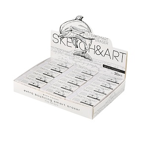 Ластик BrunoVisconti®
художественный,  (55x23x10,5 мм)
"Sketch&Art" Ultra Smart
Арт. 42-0068
