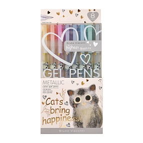 Набор BrunoVisconti®
из 8-ми гелевых ручек
0.8 мм, ассорти
UniWrite METALLIC "Котенок"
Арт. 20-0367