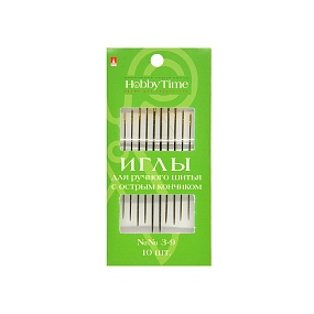 ИГЛЫ ШВЕЙНЫЕ РУЧНЫЕ. ДЛЯ ШТОПКИ. С ЗОЛОТЫМ УШКОМ. РАЗМЕР 3-9. 10 ШТ.
Арт. 2-689/02