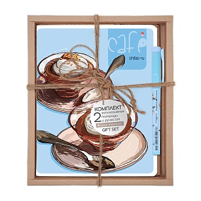 НАБОР ПОДАРОЧНЫЙ "Кофемания. Тирамису" (ДВЕ ТЕТРАДИ И РУЧКА)
Арт. 7-48-1137-2/1