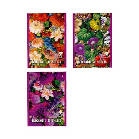 Блокнот Альт®
А5 (127 х 200 мм)
"ЦВЕТЫ"  40 л.
Арт. 3-40-300
обложка в ассортименте