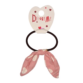 РЕЗИНКА ДЛЯ ВОЛОС "РОЗОВЫЕ УШКИ В ГОРОШЕК" 1 ШТ, 1 ВИД 
Арт. 2-712/114