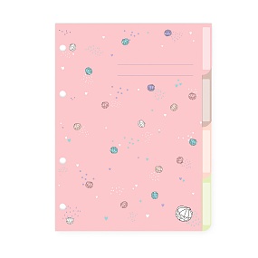 КОМПЛЕКТ РАЗДЕЛИТЕЛЕЙ ДЛЯ ТЕТРАДИ НА КОЛЬЦАХ  А5, 4 Л. ЦВЕТНОЙ ВИД 3
Арт. 7-50-473/03