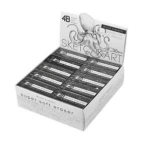 Ластик BrunoVisconti®
художественный, (58 х24 х12 мм)
"Sketch&Art" 4В, черный
Арт. 42-0073