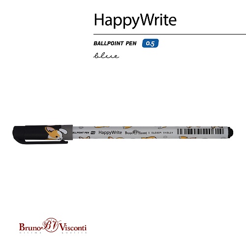 Ручка BrunoVisconti®
шариковая, 0.5 мм, синяя
HappyWrite «ЗАБАВНЫЕ КОРГИ»
Арт. 20-0215/34: фото #2