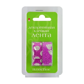 ДЕКОРАТИВНАЯ КЛЕЙКАЯ ЛЕНТА С ГЛИТТЕРОМ, 15ММ Х 5М, БЛИСТЕР, 2 ДИЗАЙНА, ВИД 4
Арт. 2-439/04