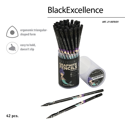 Карандаш BrunoVisconti®
чернографитовый, НВ, грифель 3 мм
BLACK EXCELLENCE "РУСАЛКА"
Арт. 21-0070/01: фото #3