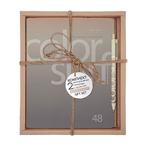 НАБОР ПОДАРОЧНЫЙ "COLOR SURF. Grey" (ДВЕ ТЕТРАДИ И РУЧКА)
Арт. 7-48-1329-2/1