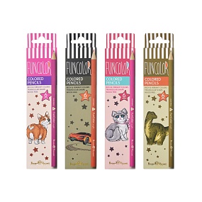 Карандаши BrunoVisconti®
цветные, 6 цветов 
FunColor
(пластиковый корпус)
Арт. 30-0065
упаковка в ассортименте