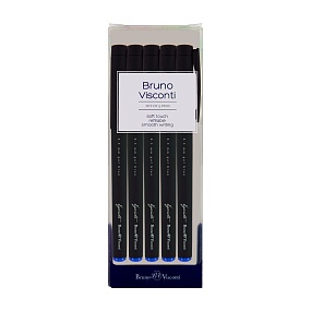 Набор BrunoVisconti®
из 5-ти гелевых ручек
"ÉGOÏSTE" цвет корпуса черный
0.5 мм, синий Black
Арт. 20-0128-5