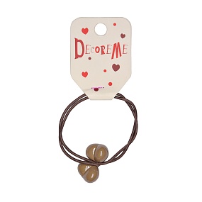 РЕЗИНКА ДЛЯ ВОЛОС "ПАРА ГЛЯНЦЕВЫХ СЕРДЕЧЕК" 1 ШТ, 3 ЦВЕТА 
Арт. 2-712/179