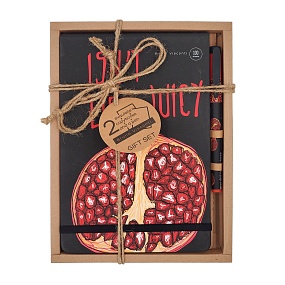 НАБОР ПОДАРОЧНЫЙ  "MEGAPOLIS JOURNAL. JUICY LIFE. ГРАНАТ" (ЗАПИСНАЯ КНИЖКА А5 И РУЧКА)
Арт. 3-475/06-2