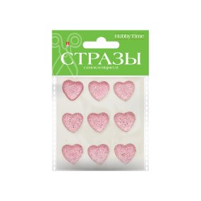 НАБОР САМОКЛЕЯЩИХСЯ СТРАЗ №85 "СЕРДЕЧКИ", 20 ММ, 4 ЦВ.
Арт. 2-343/03