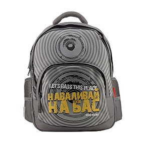 Рюкзак BrunoVisconti®
классический 
серый с эргономичной спинкой
«BASS»
Арт. 12-002-147/05