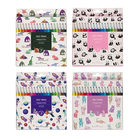 Фломастеры BrunoVisconti®
18 цветов HAPPYCOLOR
картонная коробка
Арт. 32-0025