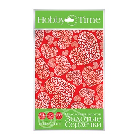 Поделочный картон HOBBY TIME
А4 (208 х 338 мм), 5 листов
сердечки золотые
Арт : 11-410-81