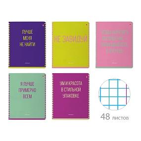 Тетрадь общая Альт®
А5 (165 х 203 мм)
"ЛУЧШЕ ВСЕХ!" 48 л., клетка
Арт. 7-48-1361
обложка в ассортименте