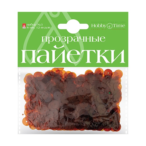 ПАЙЕТКИ. НАБОР №3. ОДНОТОННЫЕ. ПОЛУПРОЗРАЧНЫЕ, 8ММ. 12 ВИДОВ
Арт. 2-410/03: фото #2